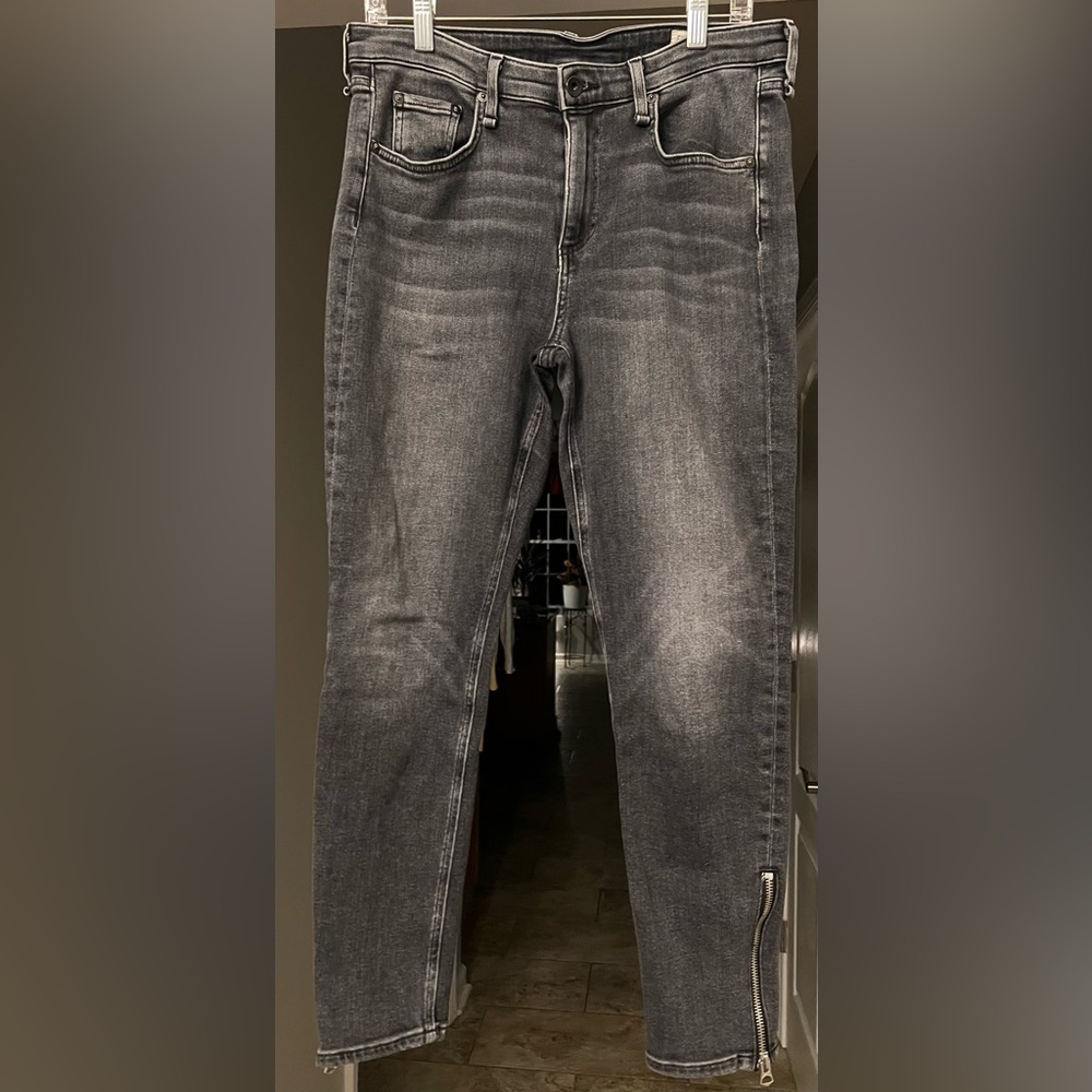 rag & bone Women's Skinny Jeans in Washed Black/Grey